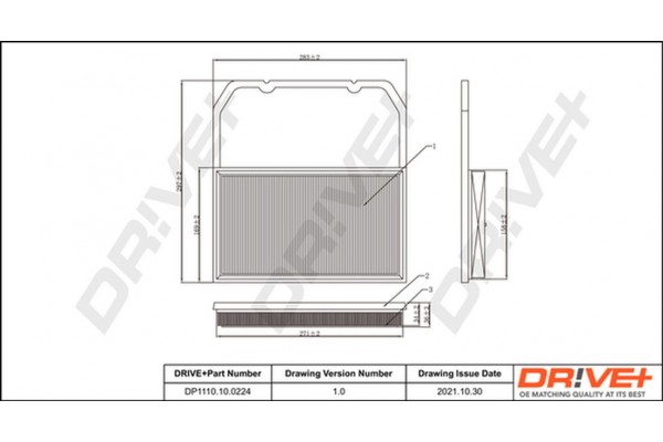 Dr!ve+ Φίλτρο Αέρα - DP1110.10.0224