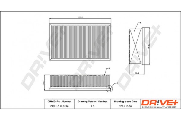 Dr!ve+ Φίλτρο Αέρα - DP1110.10.0226