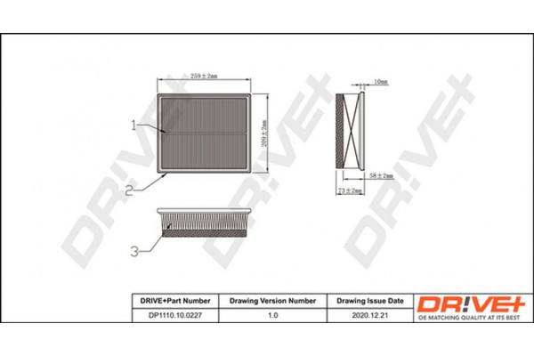 Dr!ve+ Φίλτρο Αέρα - DP1110.10.0227