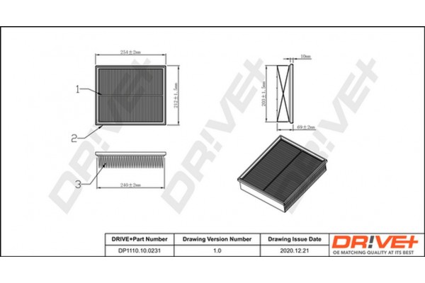 Dr!ve+ Φίλτρο Αέρα - DP1110.10.0231