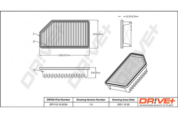 Dr!ve+ Φίλτρο Αέρα - DP1110.10.0234