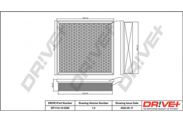 Dr!ve+ Φίλτρο Αέρα - DP1110.10.0290