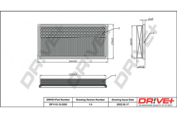 Dr!ve+ Φίλτρο Αέρα - DP1110.10.0292
