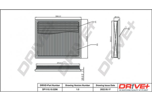 Dr!ve+ Φίλτρο Αέρα - DP1110.10.0296