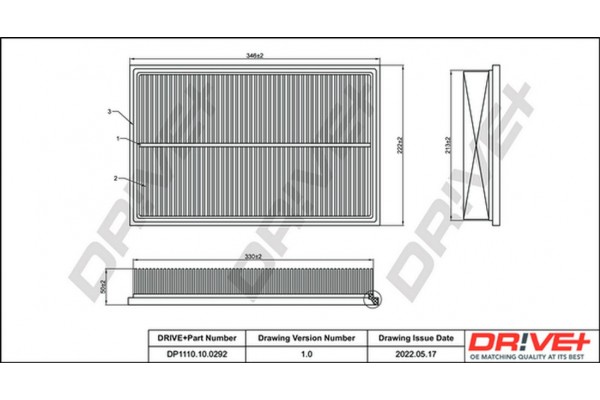 Dr!ve+ Φίλτρο Αέρα - DP1110.10.0302