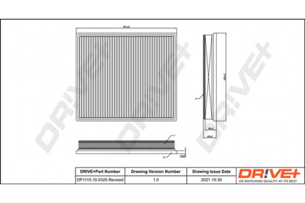 Dr!ve+ Φίλτρο Αέρα - DP1110.10.0325