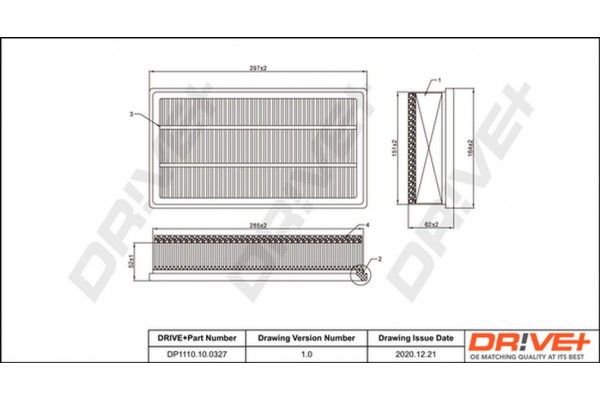 Dr!ve+ Φίλτρο Αέρα - DP1110.10.0327