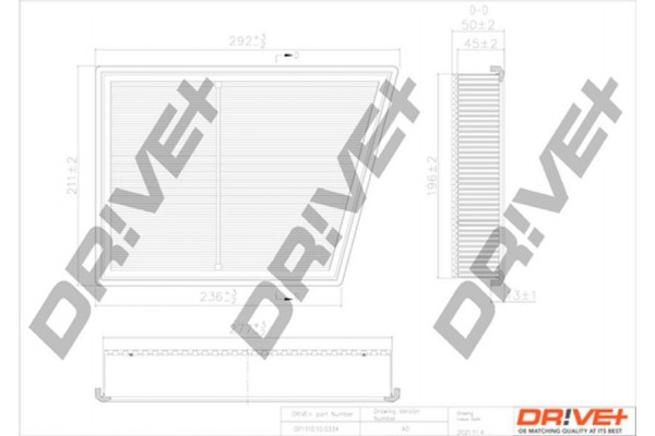 Dr!ve+ Φίλτρο Αέρα - DP1110.10.0334