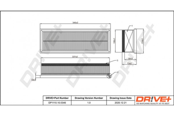 Dr!ve+ Φίλτρο Αέρα - DP1110.10.0346