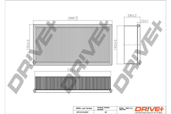 Dr!ve+ Φίλτρο Αέρα - DP1110.10.0347