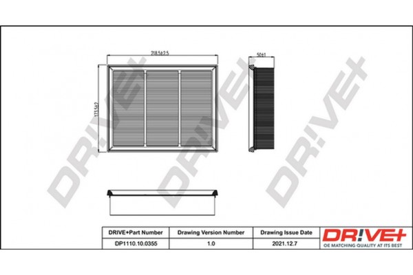 Dr!ve+ Φίλτρο Αέρα - DP1110.10.0355