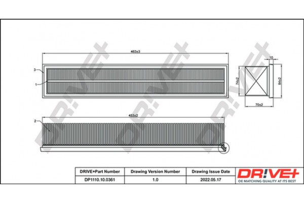 Dr!ve+ Φίλτρο Αέρα - DP1110.10.0361