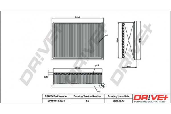 Dr!ve+ Φίλτρο Αέρα - DP1110.10.0378