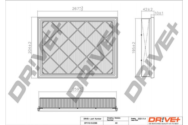 Dr!ve+ Φίλτρο Αέρα - DP1110.10.0396