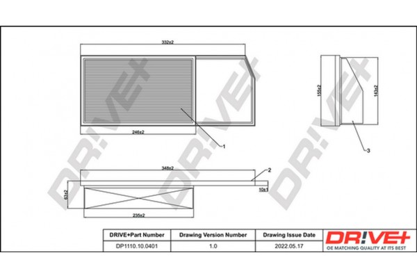 Dr!ve+ Φίλτρο Αέρα - DP1110.10.0401