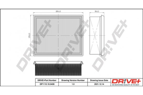Dr!ve+ Φίλτρο Αέρα - DP1110.10.0406