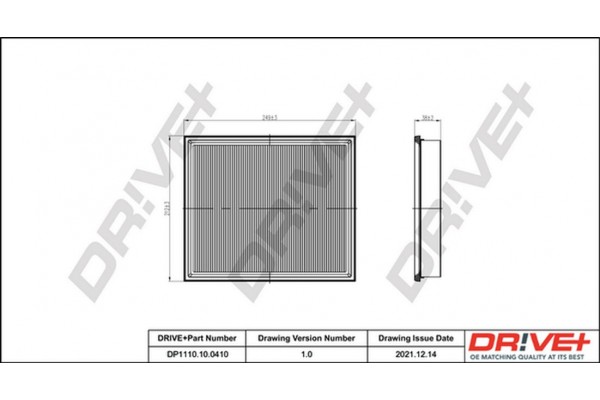 Dr!ve+ Φίλτρο Αέρα - DP1110.10.0410