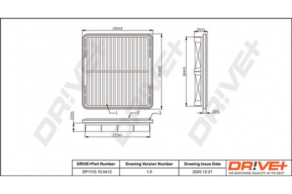 Dr!ve+ Φίλτρο Αέρα - DP1110.10.0412