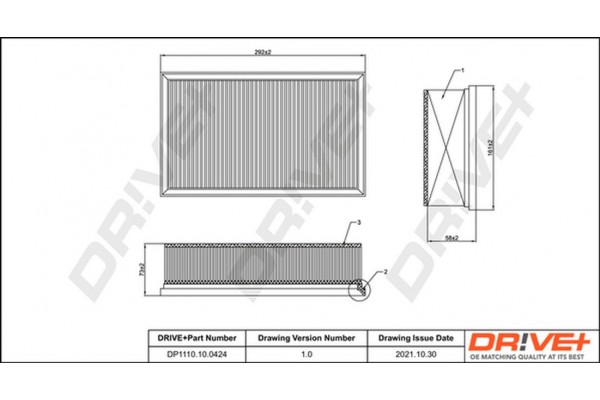 Dr!ve+ Φίλτρο Αέρα - DP1110.10.0424