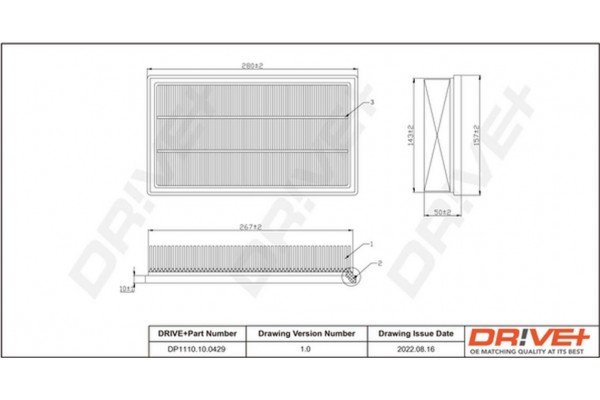Dr!ve+ Φίλτρο Αέρα - DP1110.10.0429