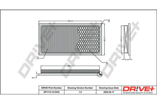 Dr!ve+ Φίλτρο Αέρα - DP1110.10.0435