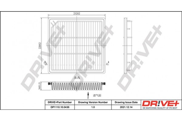 Dr!ve+ Φίλτρο Αέρα - DP1110.10.0436