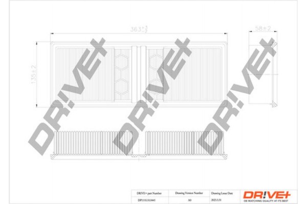 Dr!ve+ Φίλτρο Αέρα - DP1110.10.0441