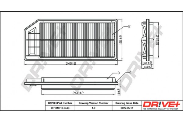Dr!ve+ Φίλτρο Αέρα - DP1110.10.0443