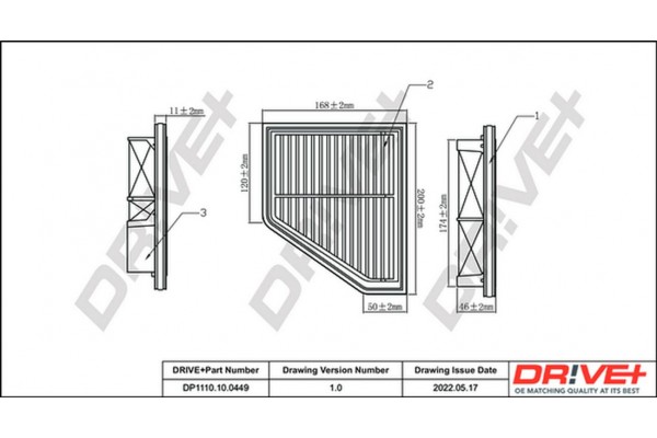 Dr!ve+ Φίλτρο Αέρα - DP1110.10.0449