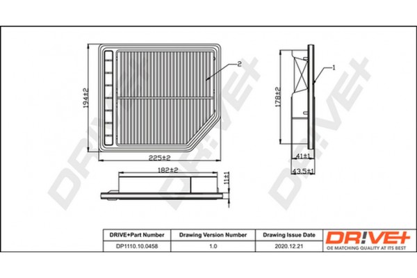 Dr!ve+ Φίλτρο Αέρα - DP1110.10.0458