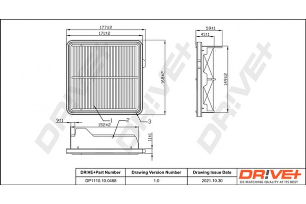 Dr!ve+ Φίλτρο Αέρα - DP1110.10.0468