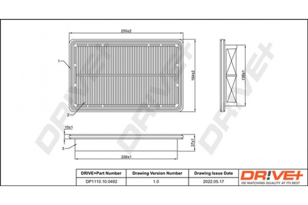 Dr!ve+ Φίλτρο Αέρα - DP1110.10.0492