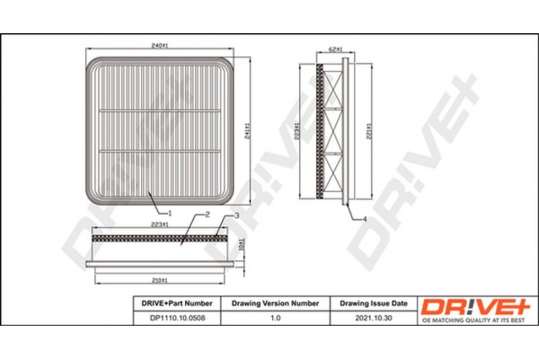 Dr!ve+ Φίλτρο Αέρα - DP1110.10.0508