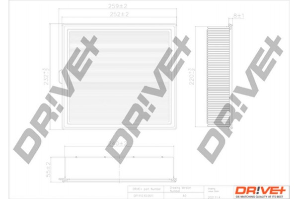 Dr!ve+ Φίλτρο Αέρα - DP1110.10.0511