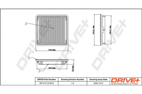 Dr!ve+ Φίλτρο Αέρα - DP1110.10.0514
