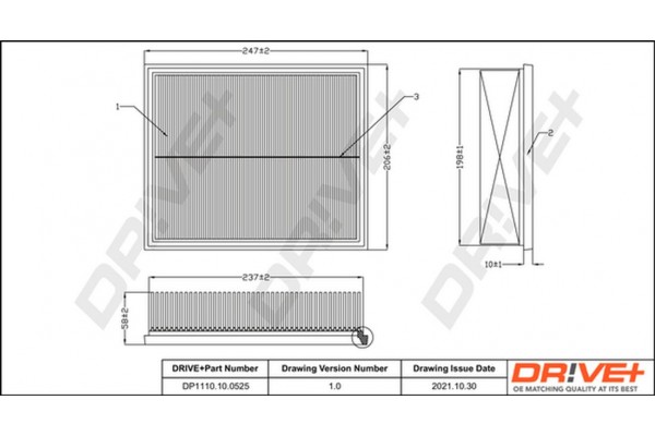 Dr!ve+ Φίλτρο Αέρα - DP1110.10.0525