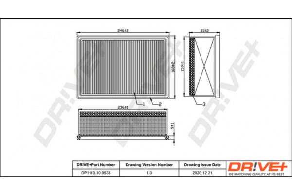 Dr!ve+ Φίλτρο Αέρα - DP1110.10.0533