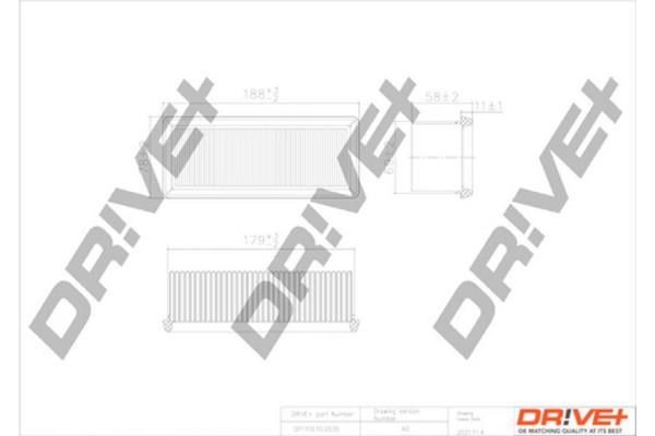 Dr!ve+ Φίλτρο Αέρα - DP1110.10.0535