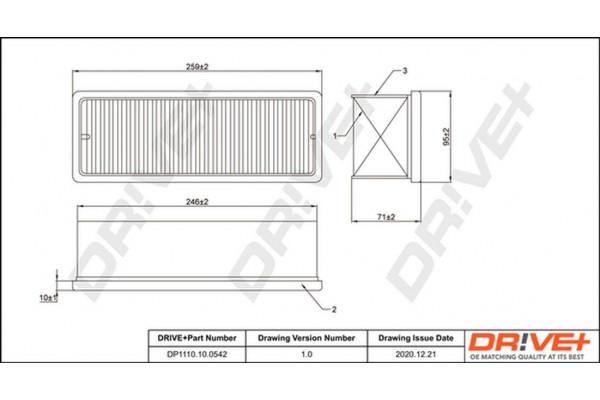 Dr!ve+ Φίλτρο Αέρα - DP1110.10.0542