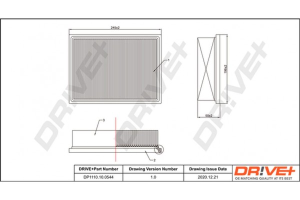 Dr!ve+ Φίλτρο Αέρα - DP1110.10.0544
