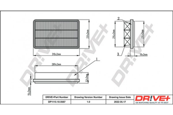 Dr!ve+ Φίλτρο Αέρα - DP1110.10.0567