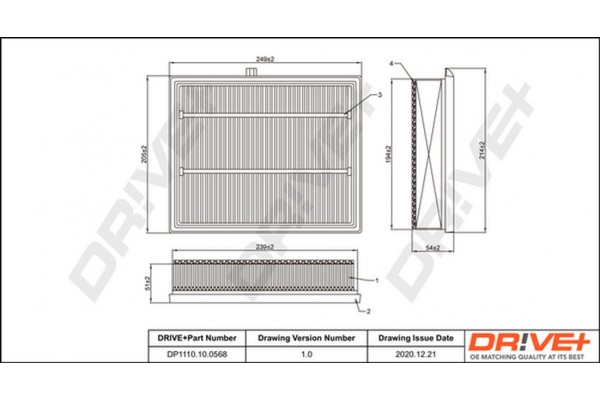Dr!ve+ Φίλτρο Αέρα - DP1110.10.0568