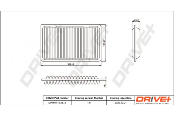 Dr!ve+ Φίλτρο Αέρα - DP1110.10.0572