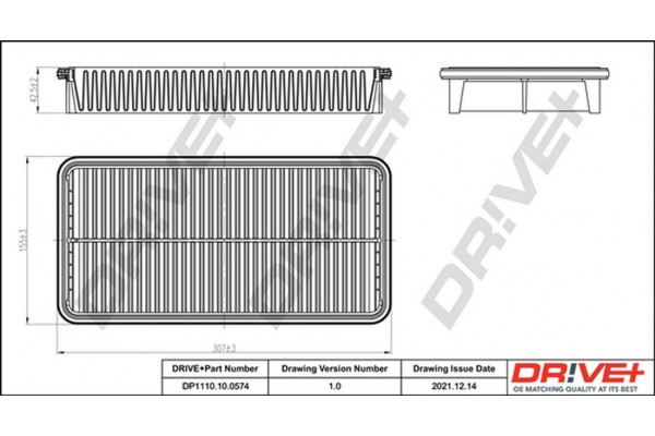 Dr!ve+ Φίλτρο Αέρα - DP1110.10.0574