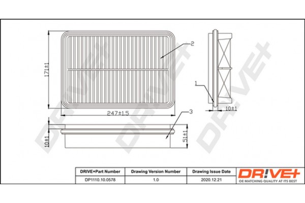 Dr!ve+ Φίλτρο Αέρα - DP1110.10.0578