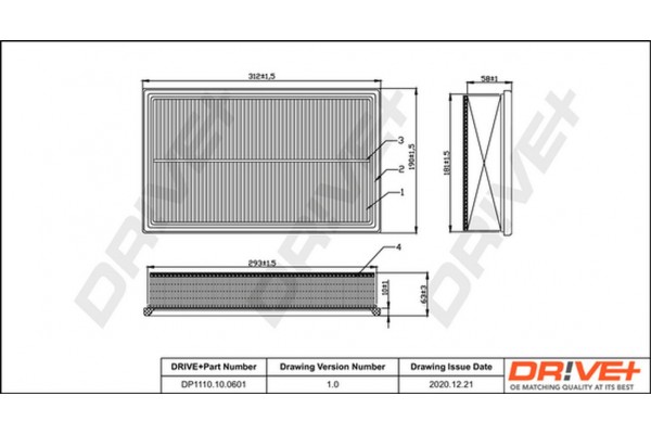 Dr!ve+ Φίλτρο Αέρα - DP1110.10.0601
