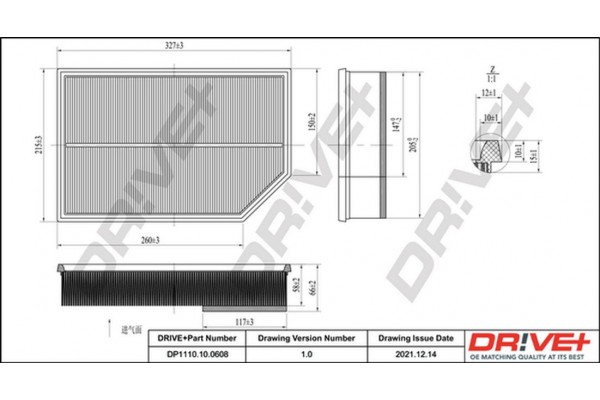 Dr!ve+ Φίλτρο Αέρα - DP1110.10.0608