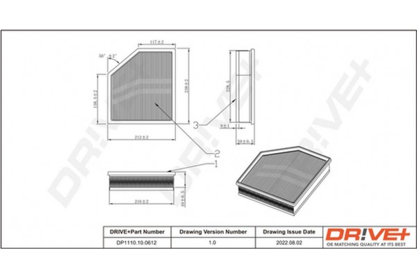 Dr!ve+ Φίλτρο Αέρα - DP1110.10.0612