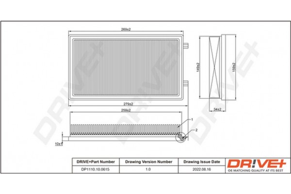 Dr!ve+ Φίλτρο Αέρα - DP1110.10.0615