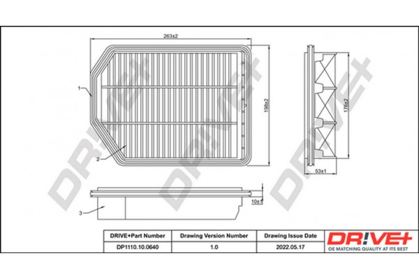 Dr!ve+ Φίλτρο Αέρα - DP1110.10.0640